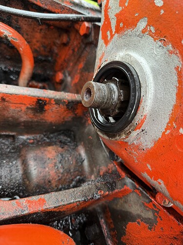 New seal seated before being pushed into place